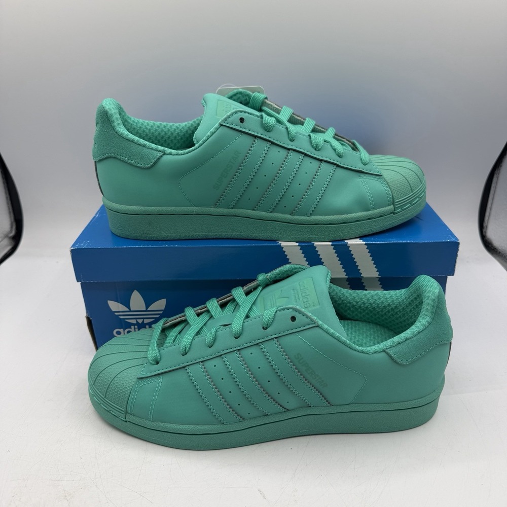 Adidas Superstar Adicolor Shoes Mens Sz 10.5 Shock Mint Casual Sneakers S80331